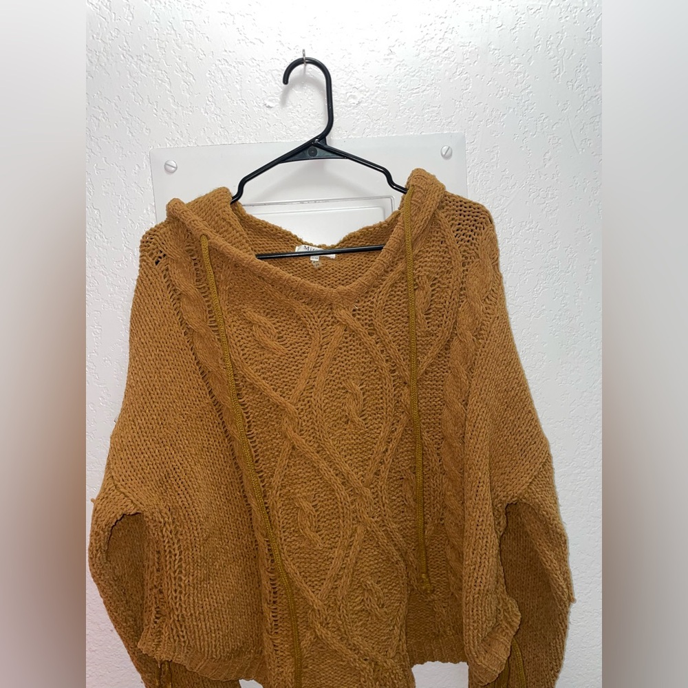 Women's Oversized Knitted Sweater with Hood